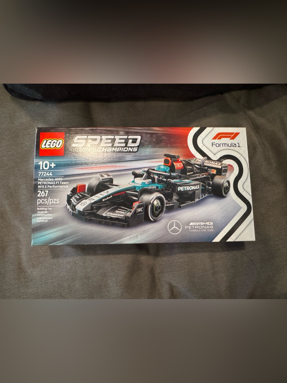 Lego Speed Champions Black & Teal Formula 1 Racing Car